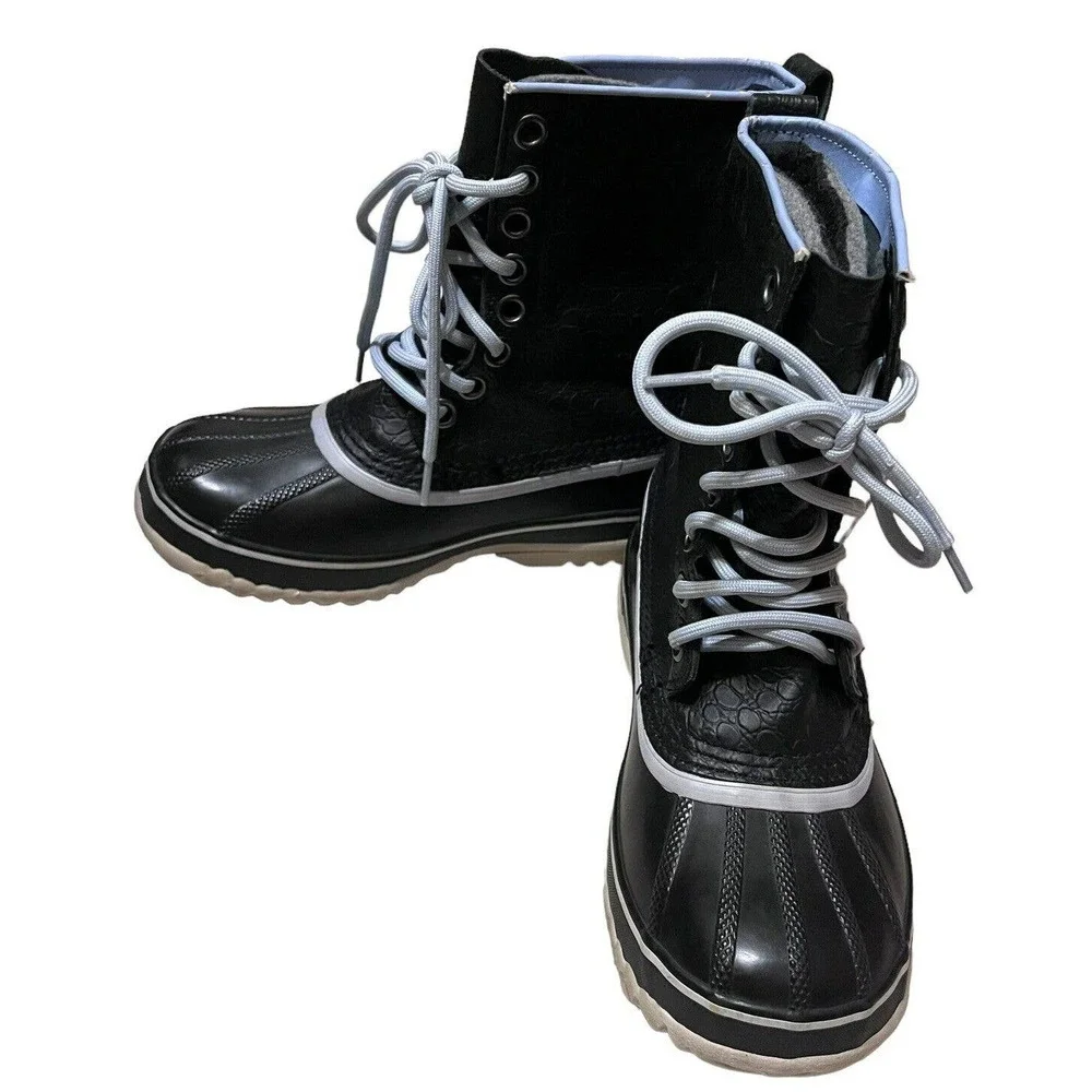 Sorel 1964 Premium Size 5 Pebbled‎ Winter Snow Boots Black Blue